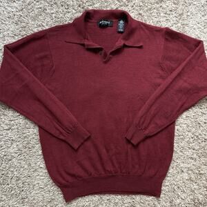 Vintage Brandini Made In Italy Woolmark 100% Wool Red Sweater Men’s Size Large
